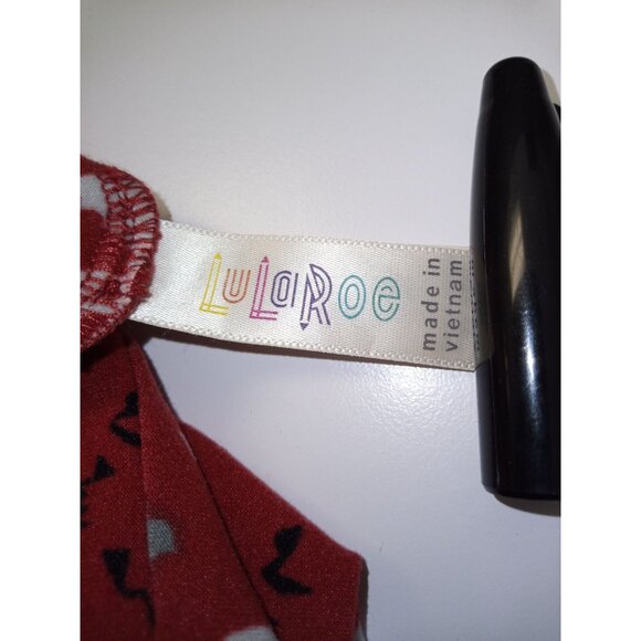 Lula Roe Women's Red Pink Pair of Leggings One Size - Picture 10 of 11